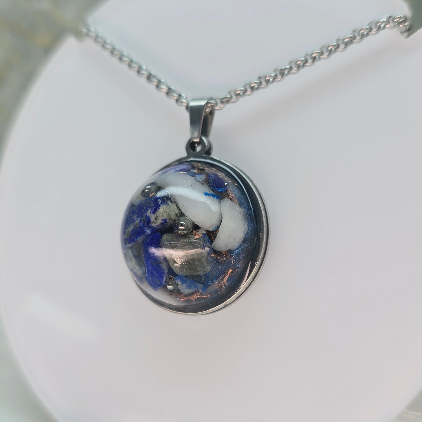 Autoconocimiento, Integridad e Intuición | Orgonita con Lapislázuli y Cuarzo Blanco