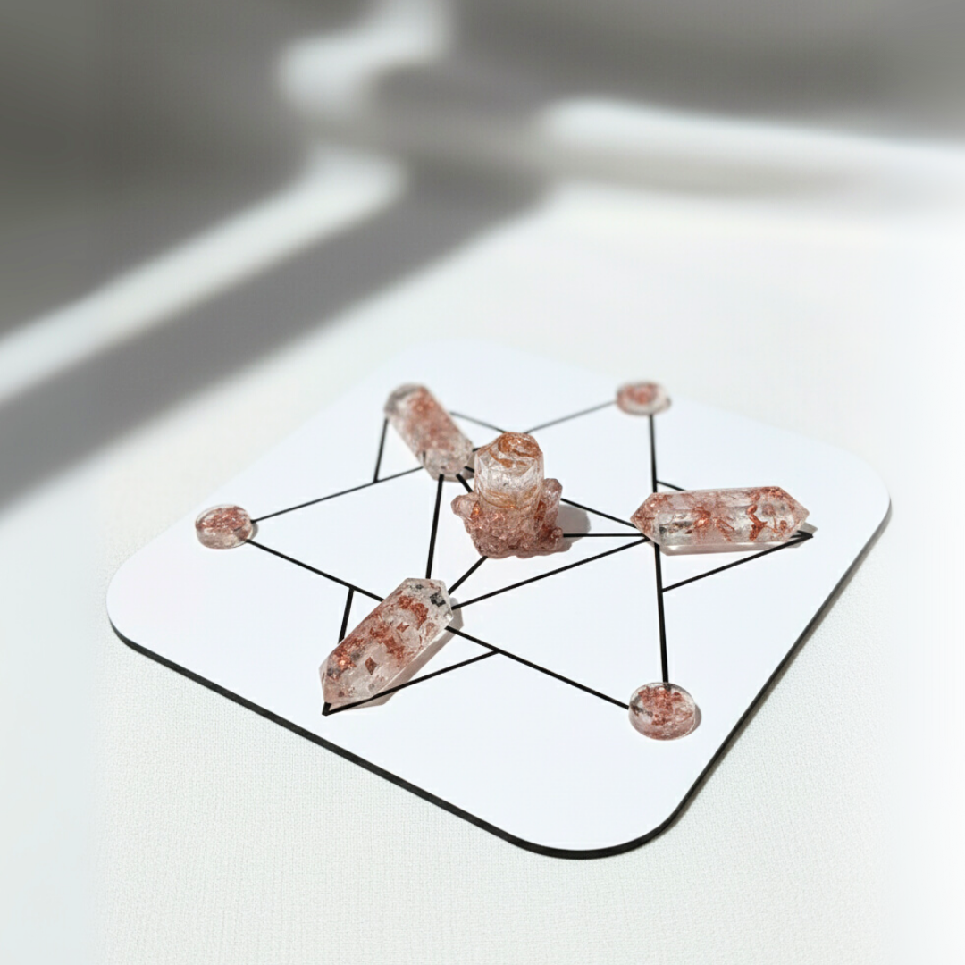 Autoestima, Positividad y Vitalidad | Orgonita con Cuarzo Rosa y Jaspe Rojo