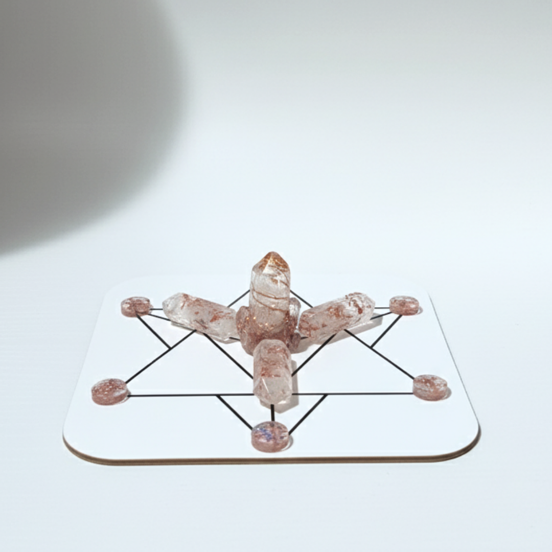 Autoestima, Positividad y Vitalidad | Orgonita con Cuarzo Rosa y Jaspe Rojo