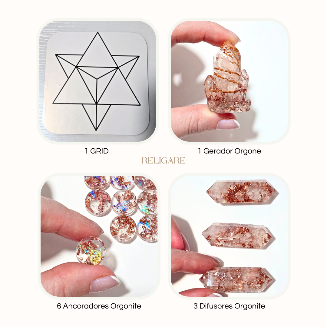Autoestima, Positividad y Vitalidad | Orgonita con Cuarzo Rosa y Jaspe Rojo