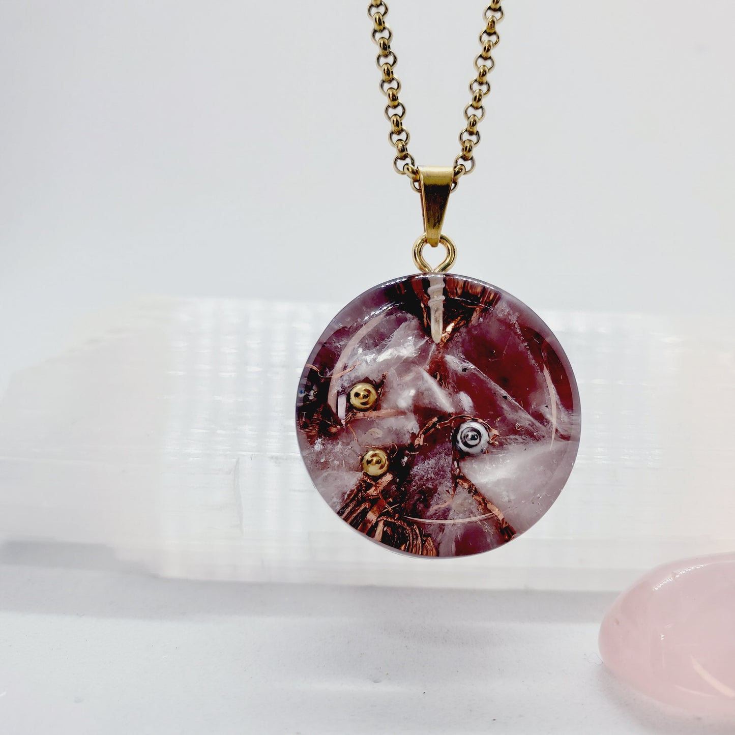 Quartzo Rosa - Orgonite para Amor Próprio, Compaixão e Perdão