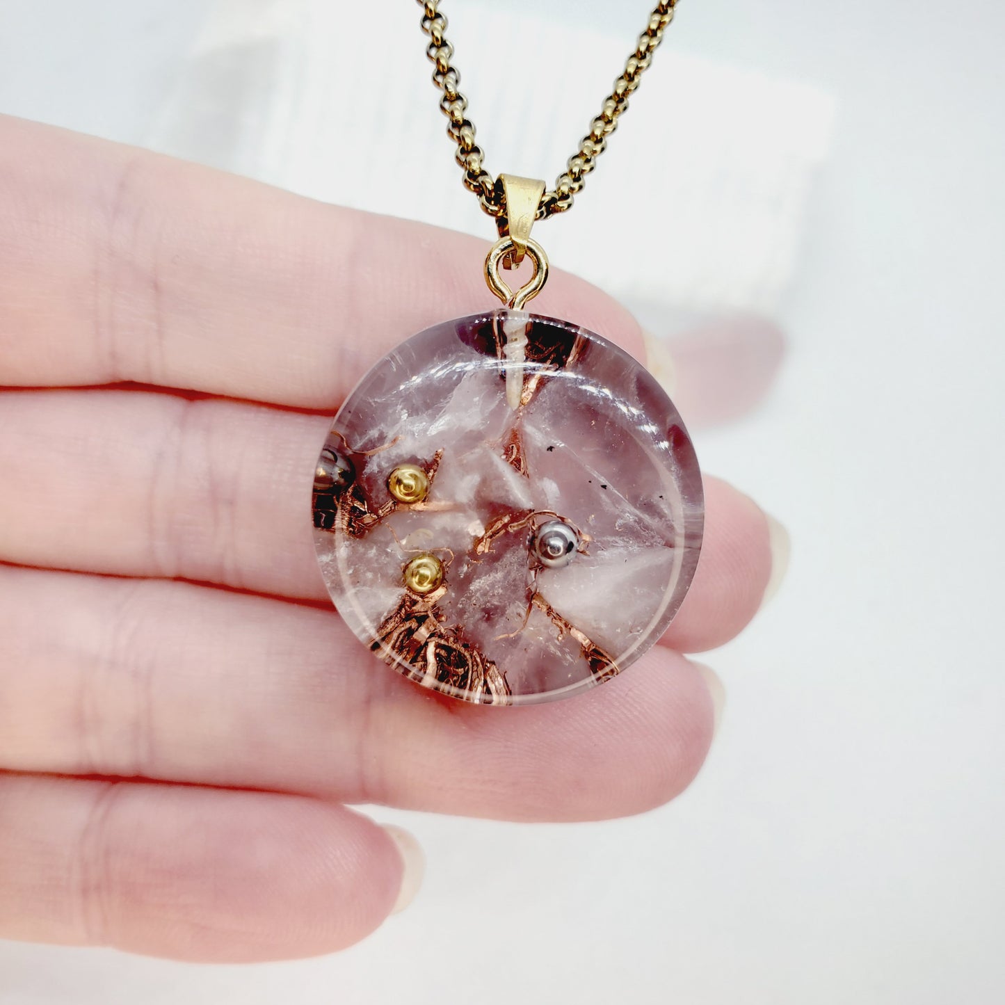 Quartzo Rosa - Orgonite para Amor Próprio, Compaixão e Perdão