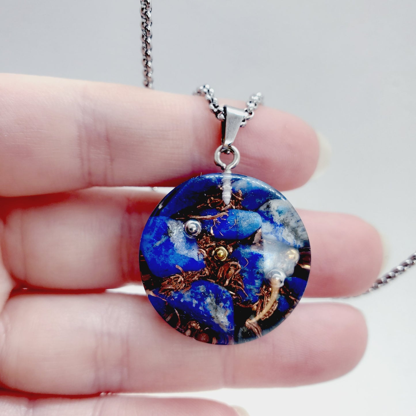 Lapis Lazuli - Orgonite para clareza espiritual, foco e autoconhecimento