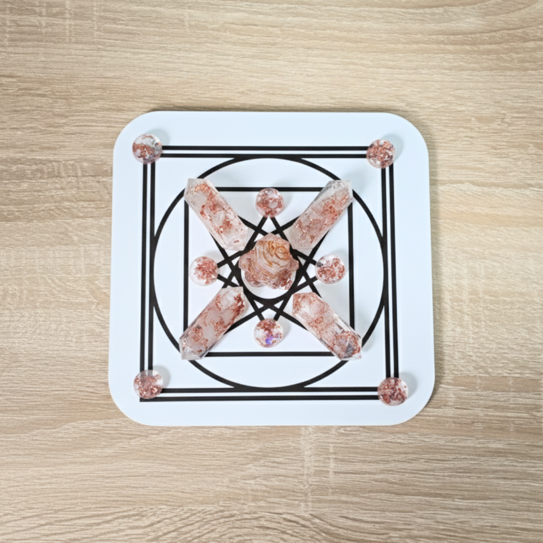 Autoestima, Positividad y Vitalidad | Orgonita con Cuarzo Rosa y Jaspe Rojo