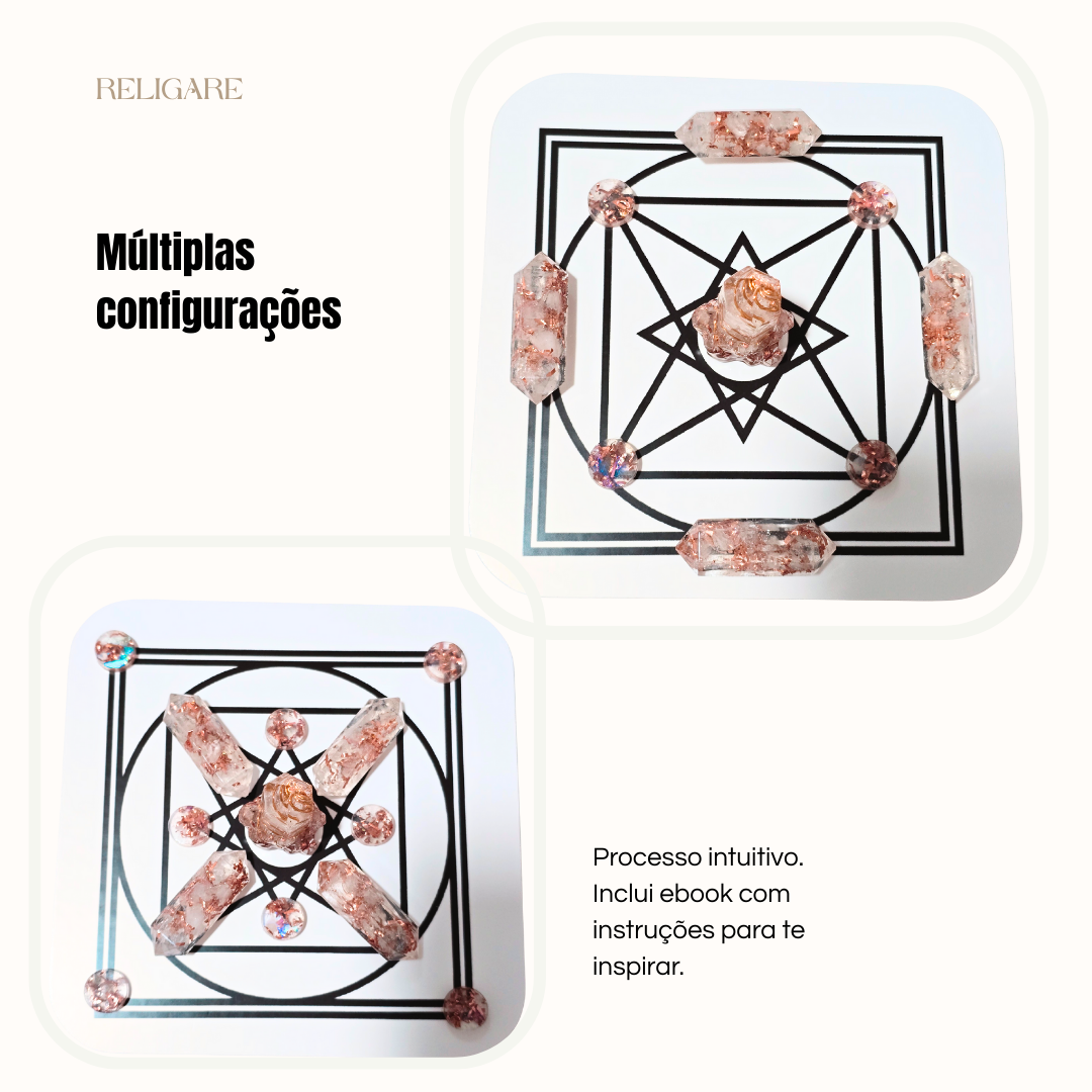 Autoestima, Positividad y Vitalidad | Orgonita con Cuarzo Rosa y Jaspe Rojo