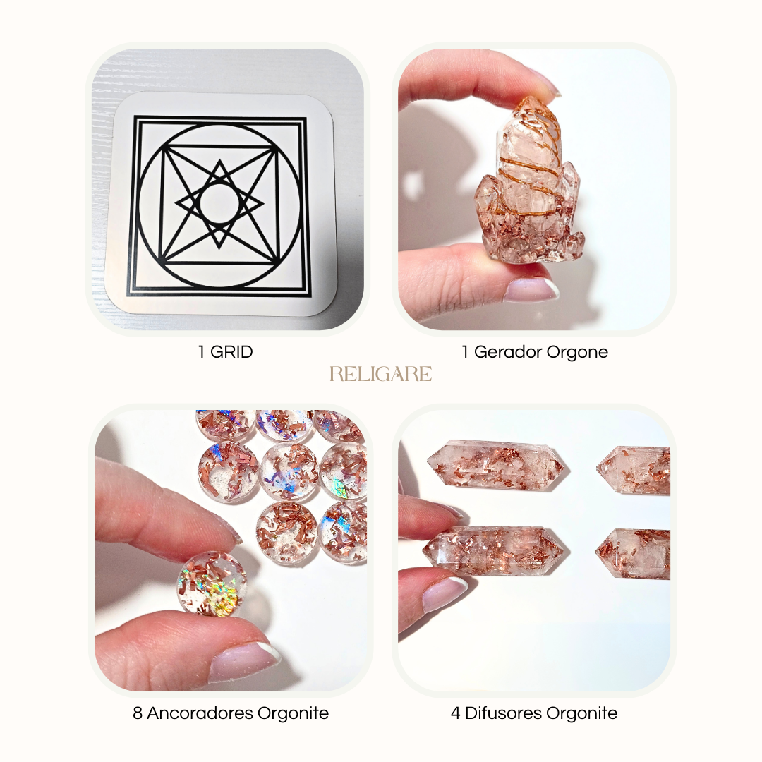Autoestima, Positividad y Vitalidad | Orgonita con Cuarzo Rosa y Jaspe Rojo