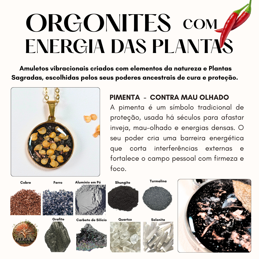 Fito-Orgonite Semente de Pimenta: Proteção, Paixão e Vitalidade