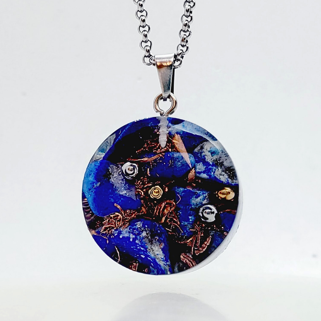 Lapis Lazuli - Orgonite para clareza espiritual, foco e autoconhecimento